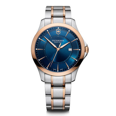 Alliance Ø40, blue dial, rose-gold bezel, 2t bracelet