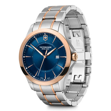 Alliance Ø40, blue dial, rose-gold bezel, 2t bracelet
