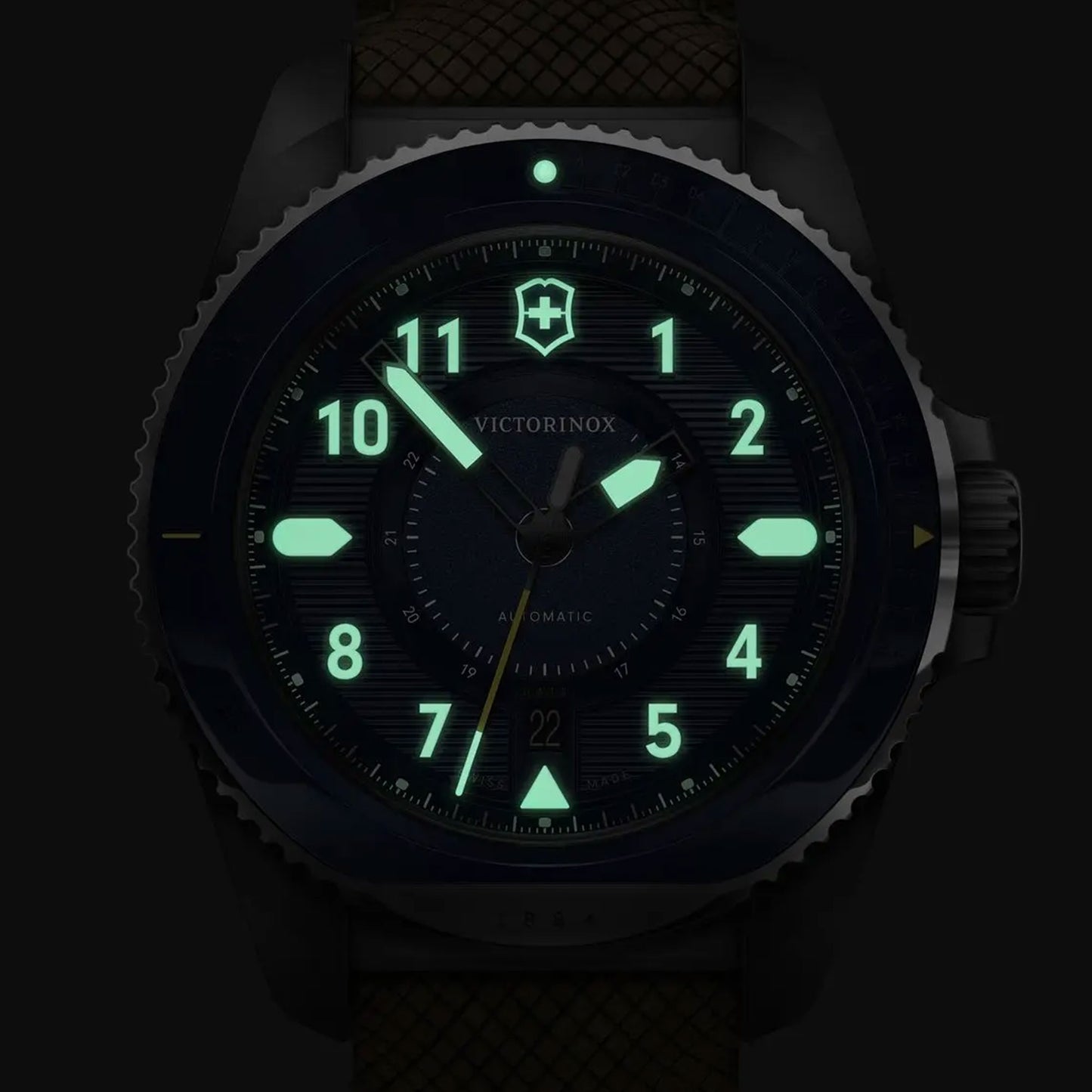 Journey 1884 Automatic - blue dial / brown wood & blue rubber straps