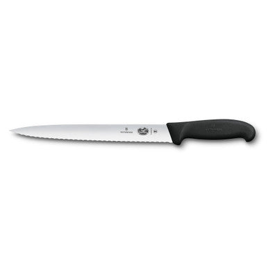 Slicing Knife, 25cm Pointed Tip, Wavy Edge, Fibrox