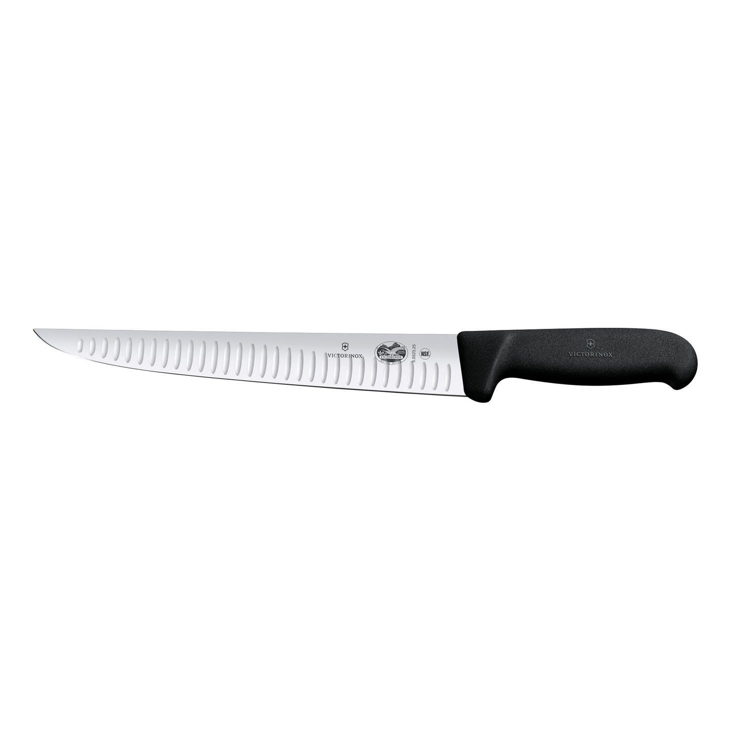 Fibrox Straight Back Blade Sticking Knife, 25cm Fluted Edge