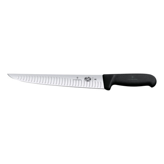 Fibrox Straight Back Blade Sticking Knife, 25cm Fluted Edge
