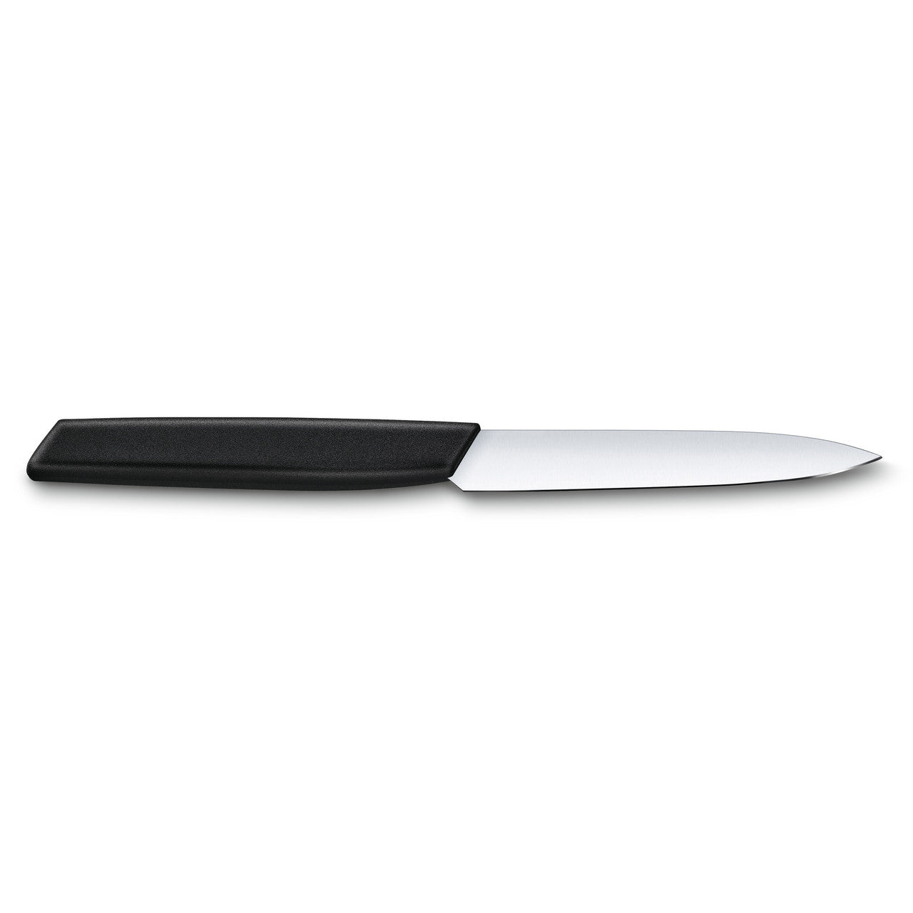 Swiss Modern Paring Knife, 10cm Straight Edge - Black