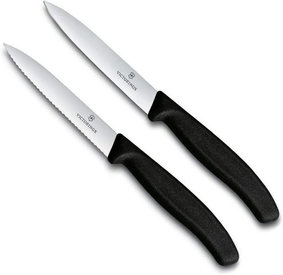 Swiss Classic Paring Knife, 2 piece Set, Wavy/Straight 10cm Small Image