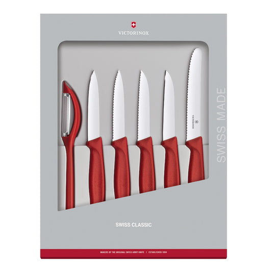 Swiss Classic Paring Knife Set, 6 pieces - Black