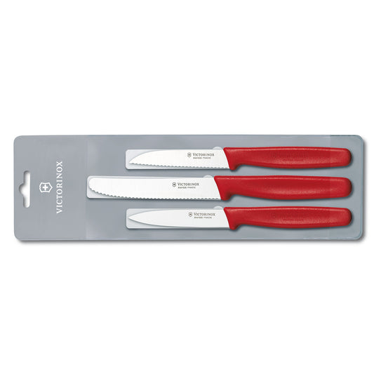 Paring Knife Set,3pc,Nylon - Red