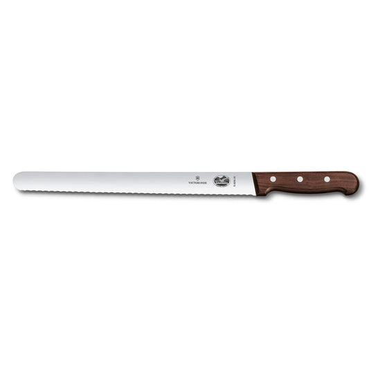 Slicing Knife, 30cm Round Wavy Edge - Pine