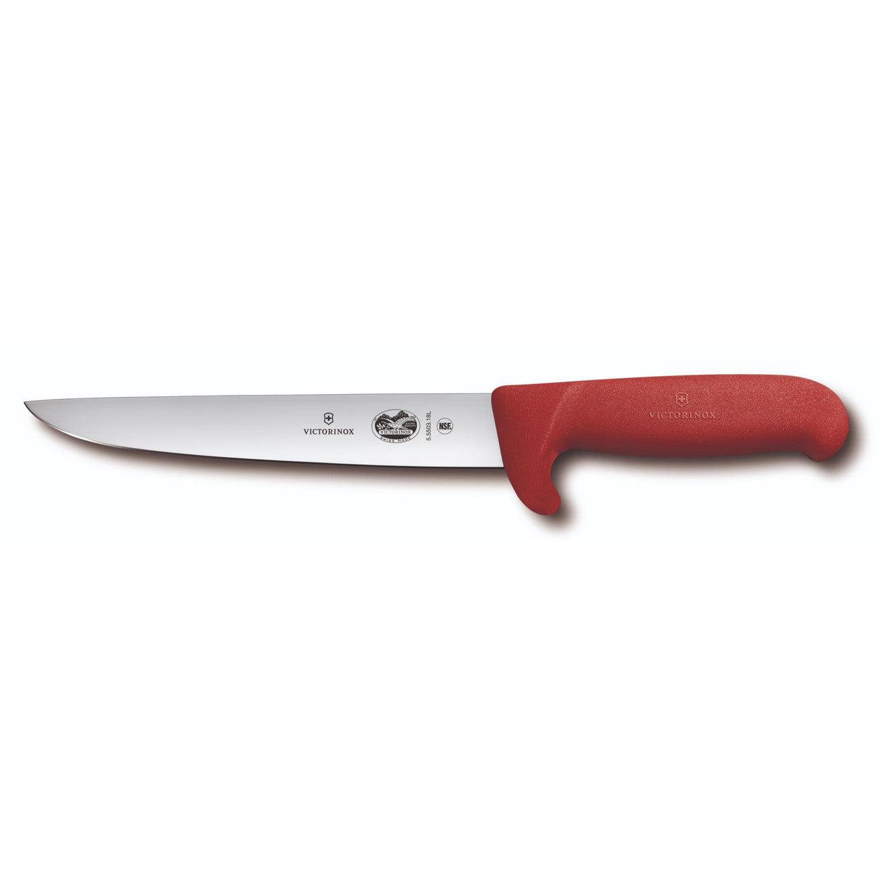 Fibrox Straight Back Blade Sticking Knife, 18cm Safety Nose