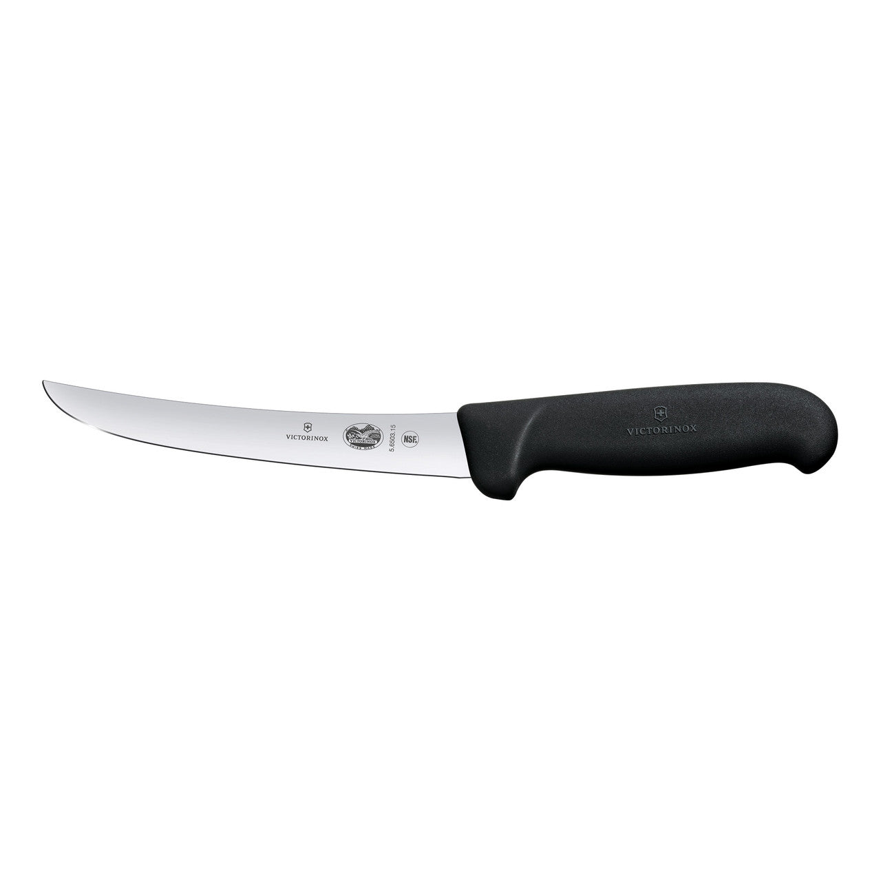 Boning Knife, 15cm Curved, Wide Blade, Fibrox - Black