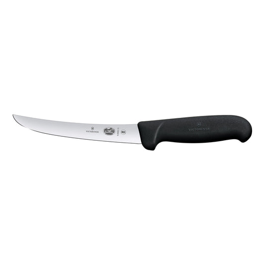 Boning Knife, 15cm Curved, Wide Blade, Fibrox - Black