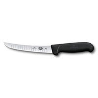 Boning Knife, 15cm Curved Fluted Blade, Fibrox - Black