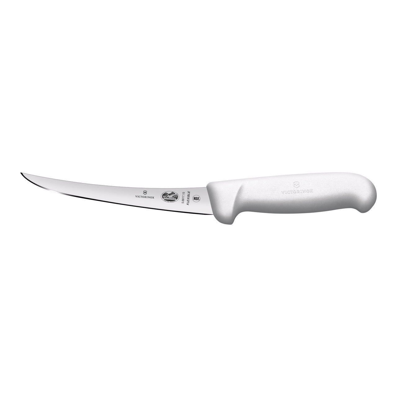 Boning Knife, 15cm Curved, Flexible Narrow Blade, Fibrox - White