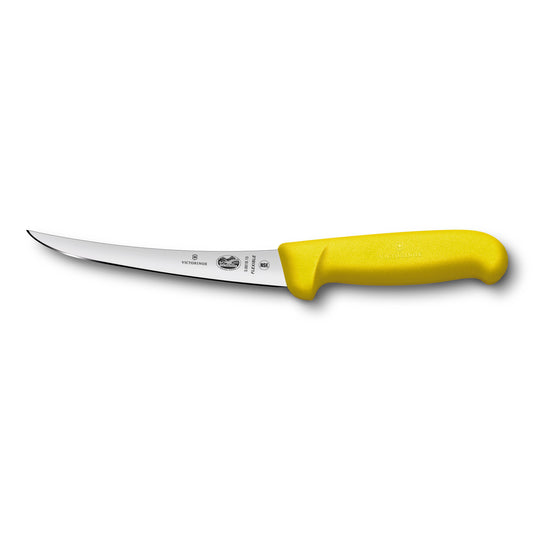 Boning Knife, 15cm Curved, Flexible Narrow Blade, Fibrox - Yellow