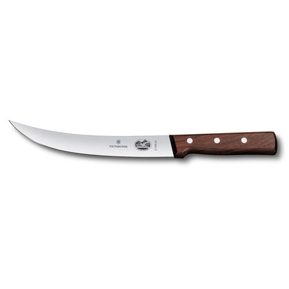 Breaking Knife, 25cm Curved, Narrow Blade - Wood