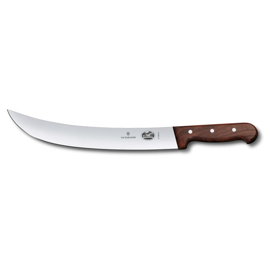 Cimeter Knife, 25cm Curved, Wide Blade - Wood