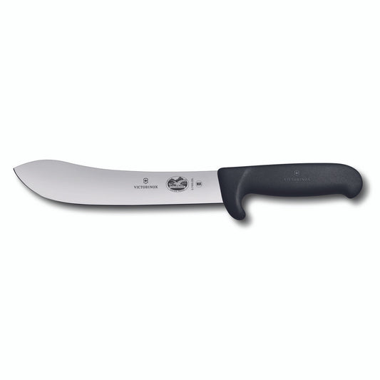 Butchers Knife, 20cm Safety Nose, Wide Tip Blade, Fibrox - Black