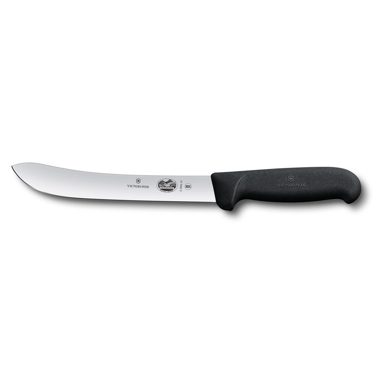 Butchers Knife, 18cm Heavy Stiff Blade, Fibrox - Black