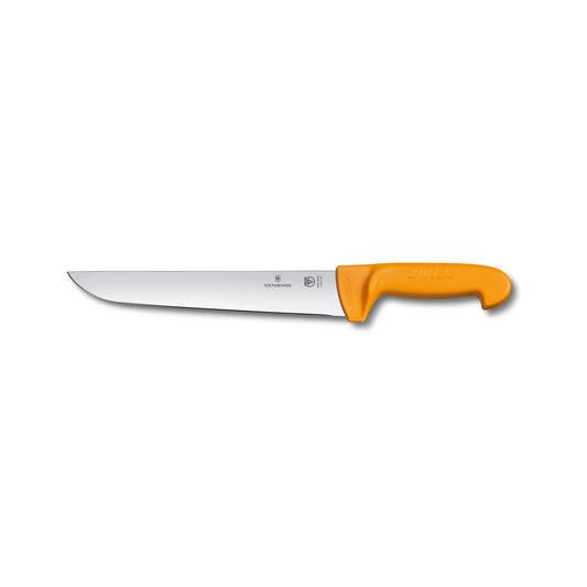 Swibo Butchers Knife, 21cm Straight Back Blade - Yellow