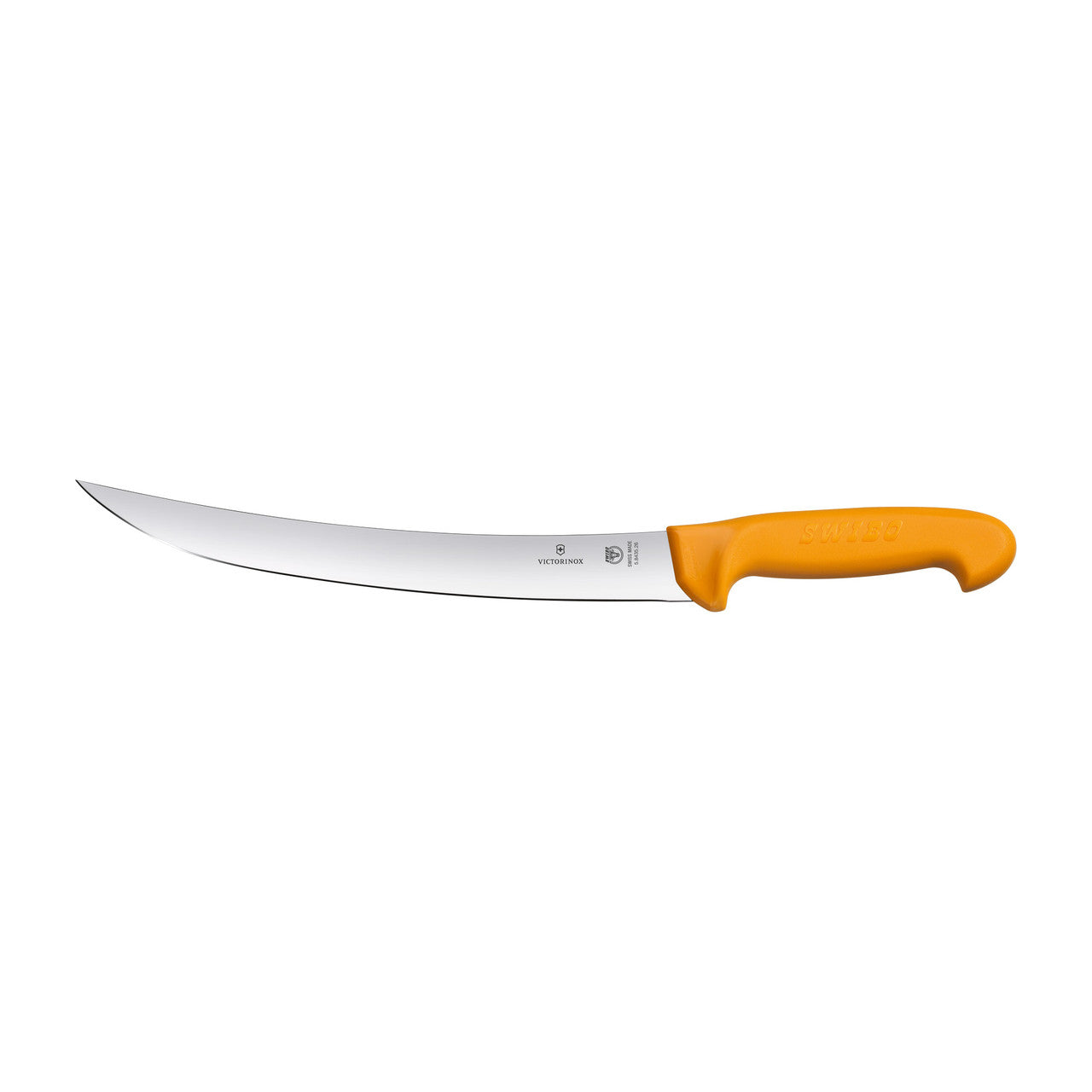 Swibo Butchers Knife, 22cm Curved Stiff Blade - Yellow