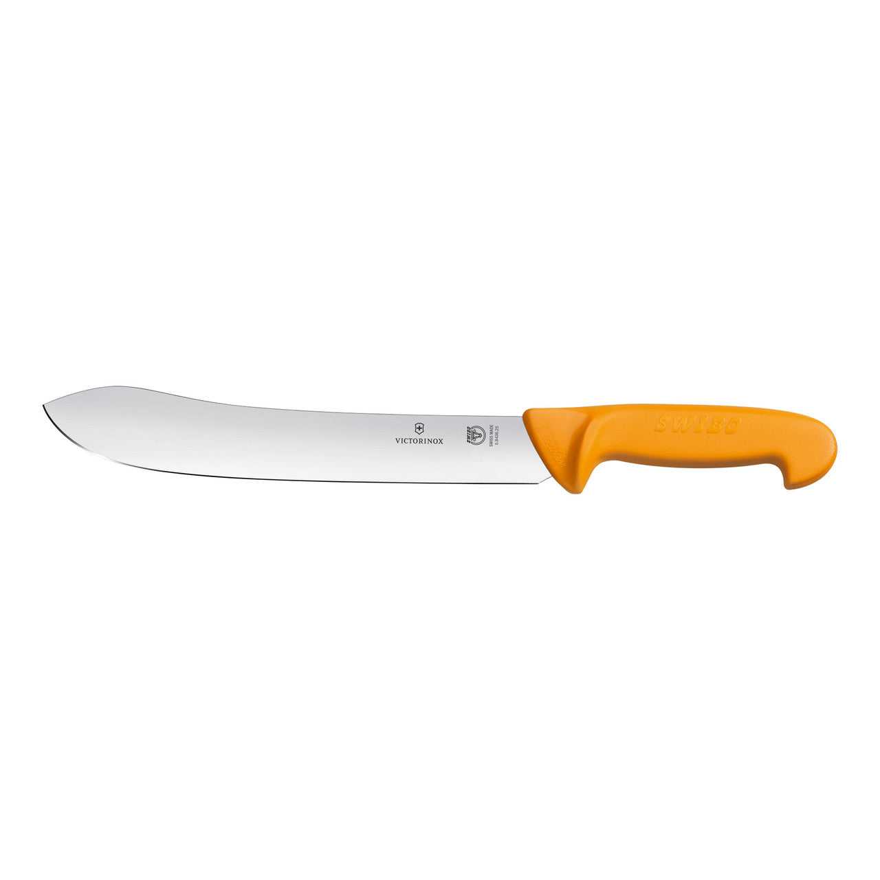 Swibo Butchers Knife, 31cm Wide Tip Stiff Blade - Yellow