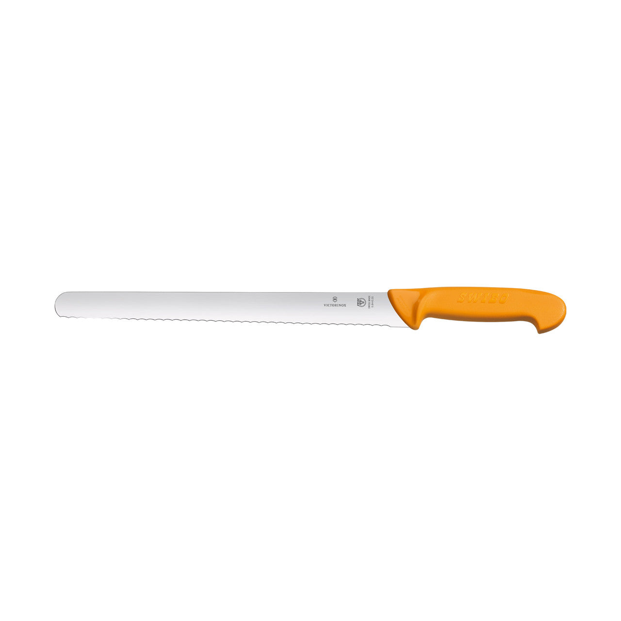 Swibo Slicing Knife, 25cm Round Wavy Blade 30mm width - Yellow