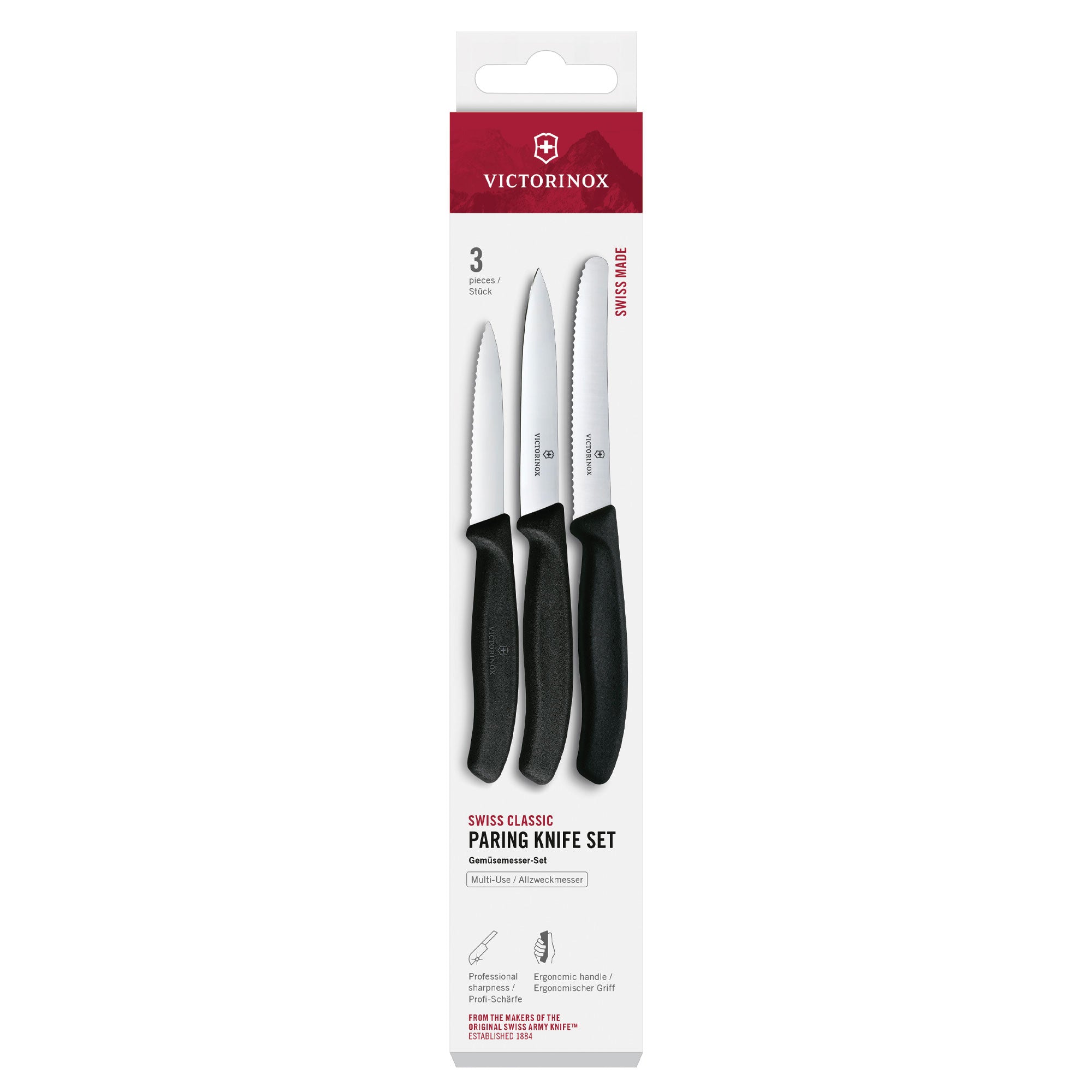 Swiss Classic Paring Knife Set, 3 Pieces, 11 cm Small Image