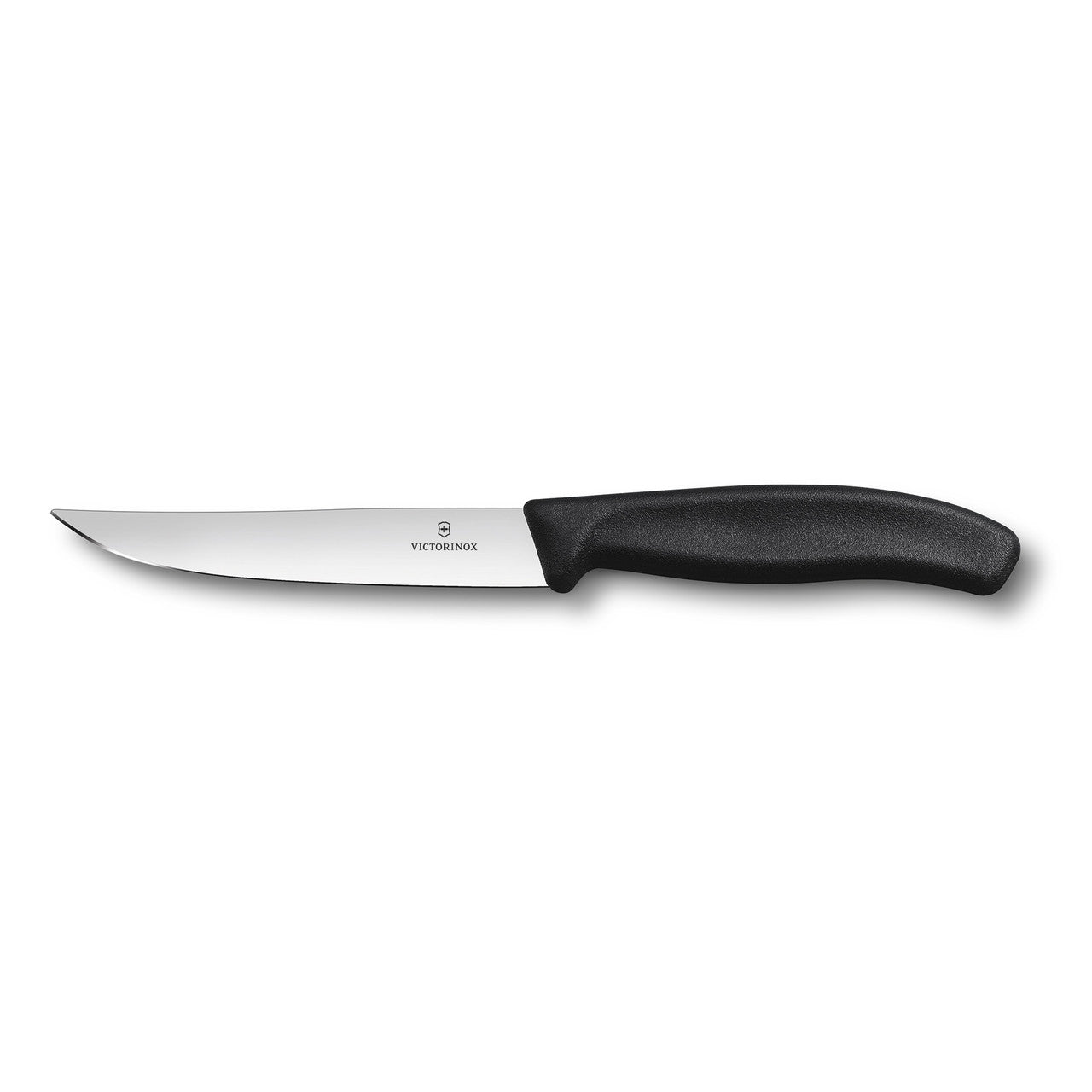 Steak Knife 12cm, Wide Blade, Straight Edge, 2 pc Set, Classic - Black