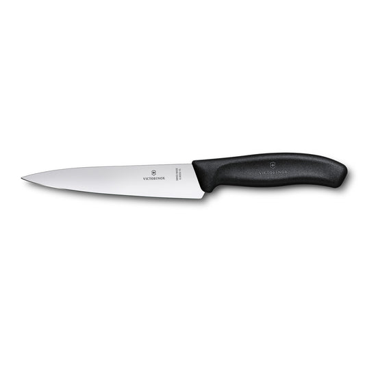 Cooks-Carving Knife 12cm, Wide Blade, Classic - Black, Blister