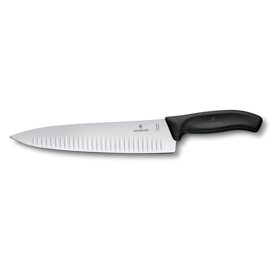 Cooks-Carving Knife, 25cm, Fluted Blade, Classic - Black, Blister