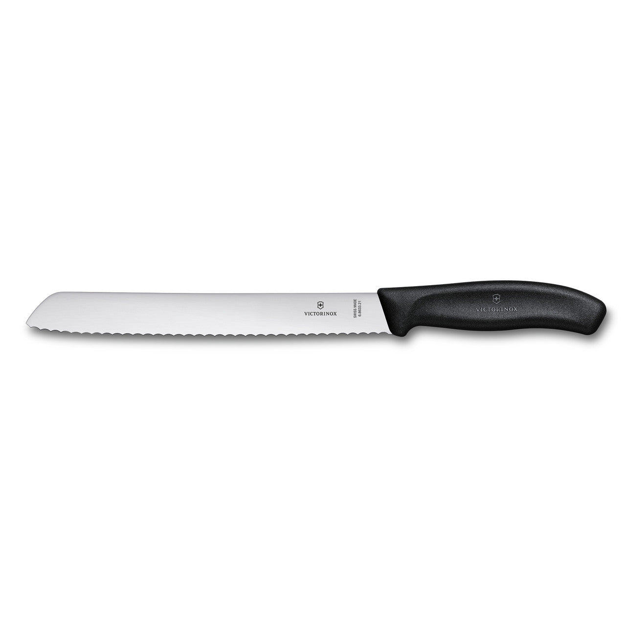 Bread Knife, 21cm, Wavy Edge Blade, Classic - Black, Gift Boxed