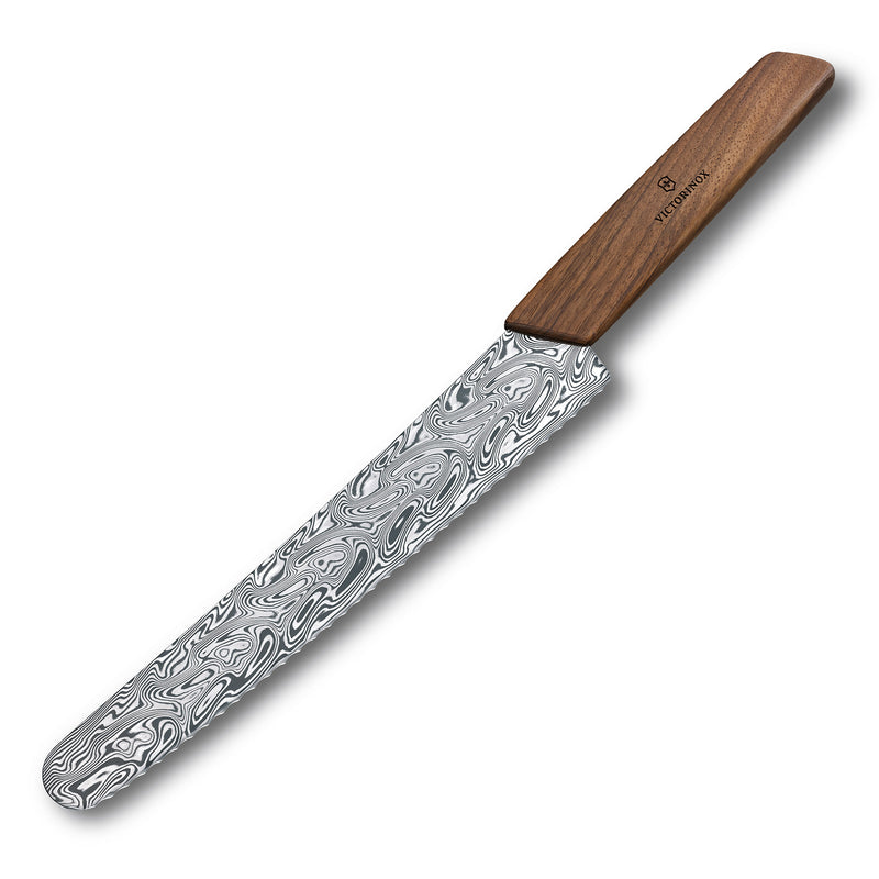 Swiss Modern Bread and Pastry Knife Damast Limited Edition Small Image