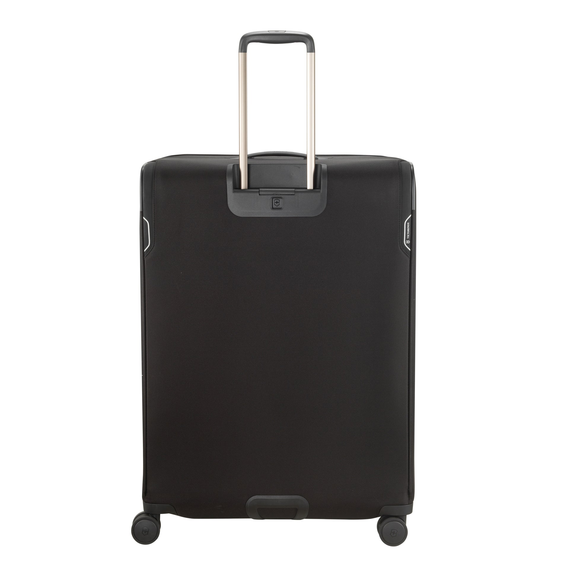 Victorinox Werks Traveler 6.0 Softside Extra-Large Case in black rear view with extended handle