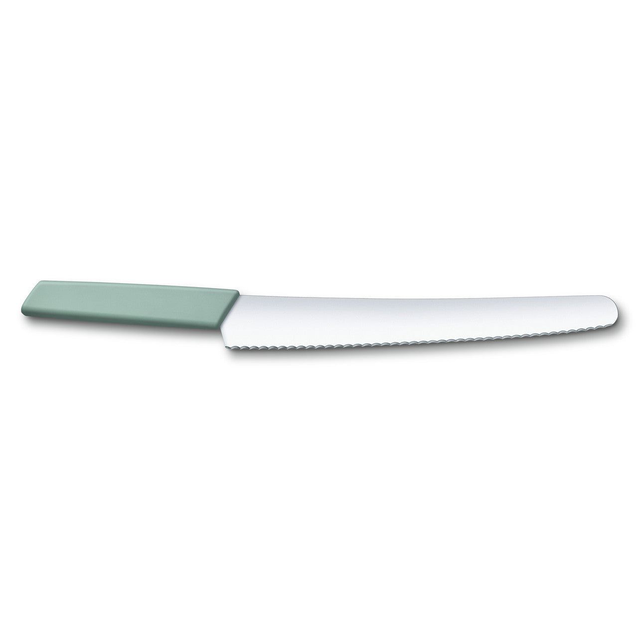 Swiss Modern Bread & Pastry Knife, 26cm - Aqua Handle