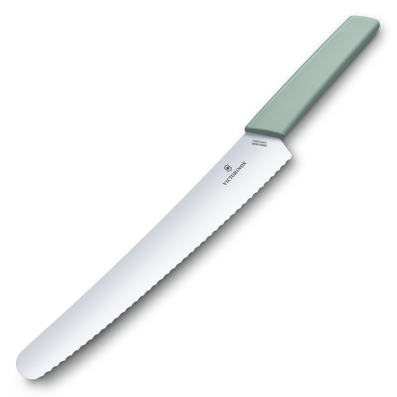 Swiss Modern Bread & Pastry Knife, 26cm - Aqua Handle