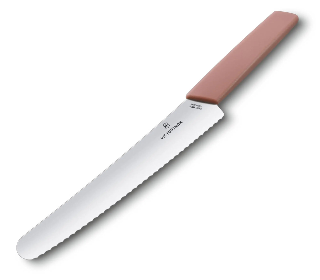 Swiss Modern Bread & Pastry Knife, 22cm - Apricot Handle