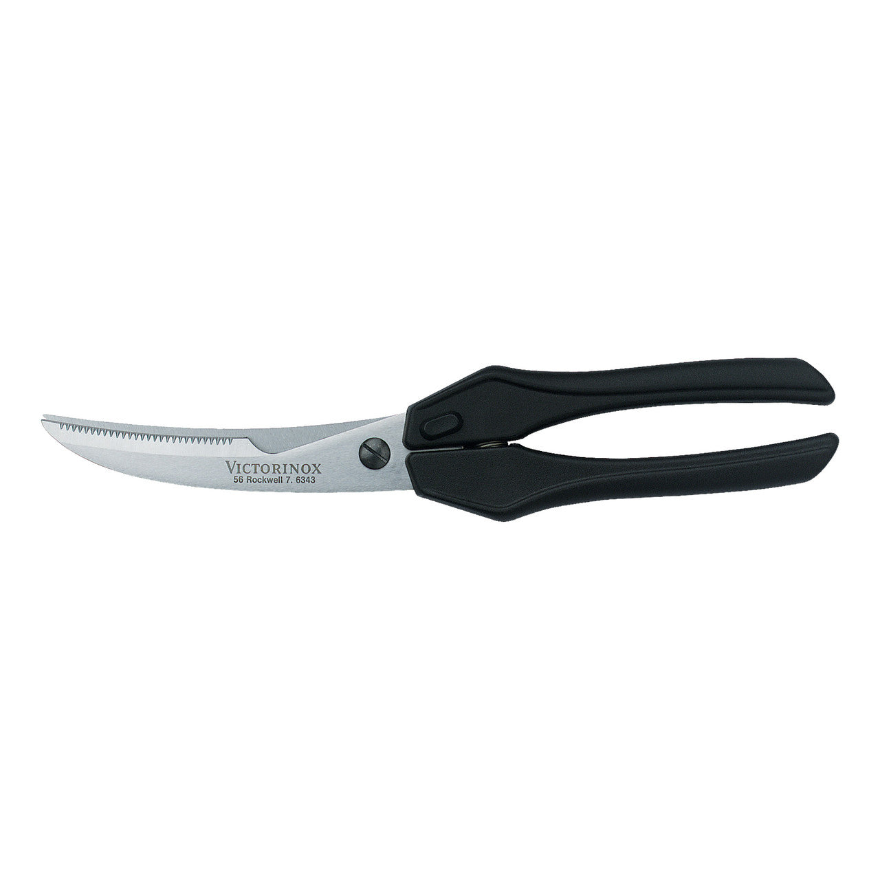 Poultry Shears, 25cm O/A, Stainless Blades - Black Handles