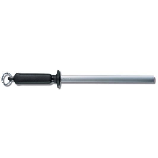 Diamond Coated Sharpening Steel 23cm, Oval - Black