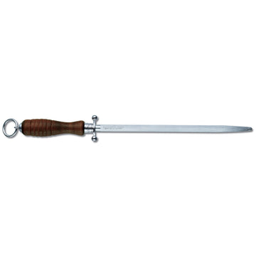 Kitchen Sharpening Steel, 27cm, Round, Middle Fine Cut - Redwood