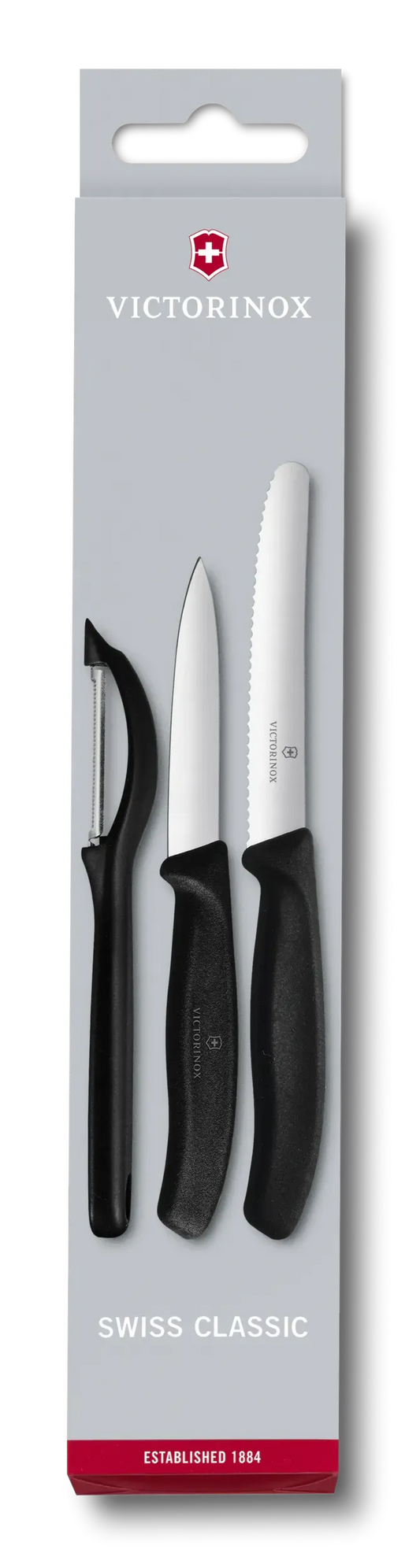 Swiss Classic Paring Knife Set with Peeler, 3 Pieces