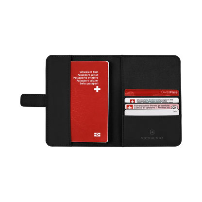 Travel Essentials Passport Holder with passport inside