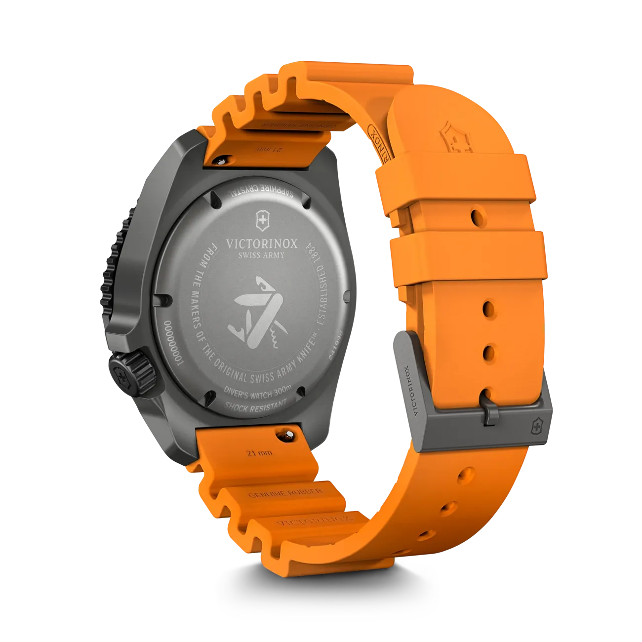 Dive Pro Automatic Titanium Orange rear view