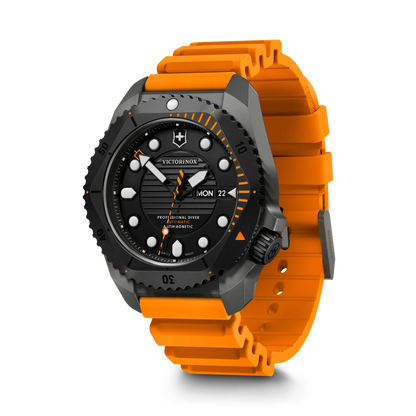 Dive Pro Automatic Titanium Orange quarter view