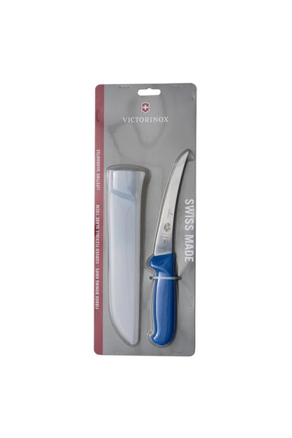 Fibrox Boning Knife - Curved Stiff Blade & Sheath, 15cm